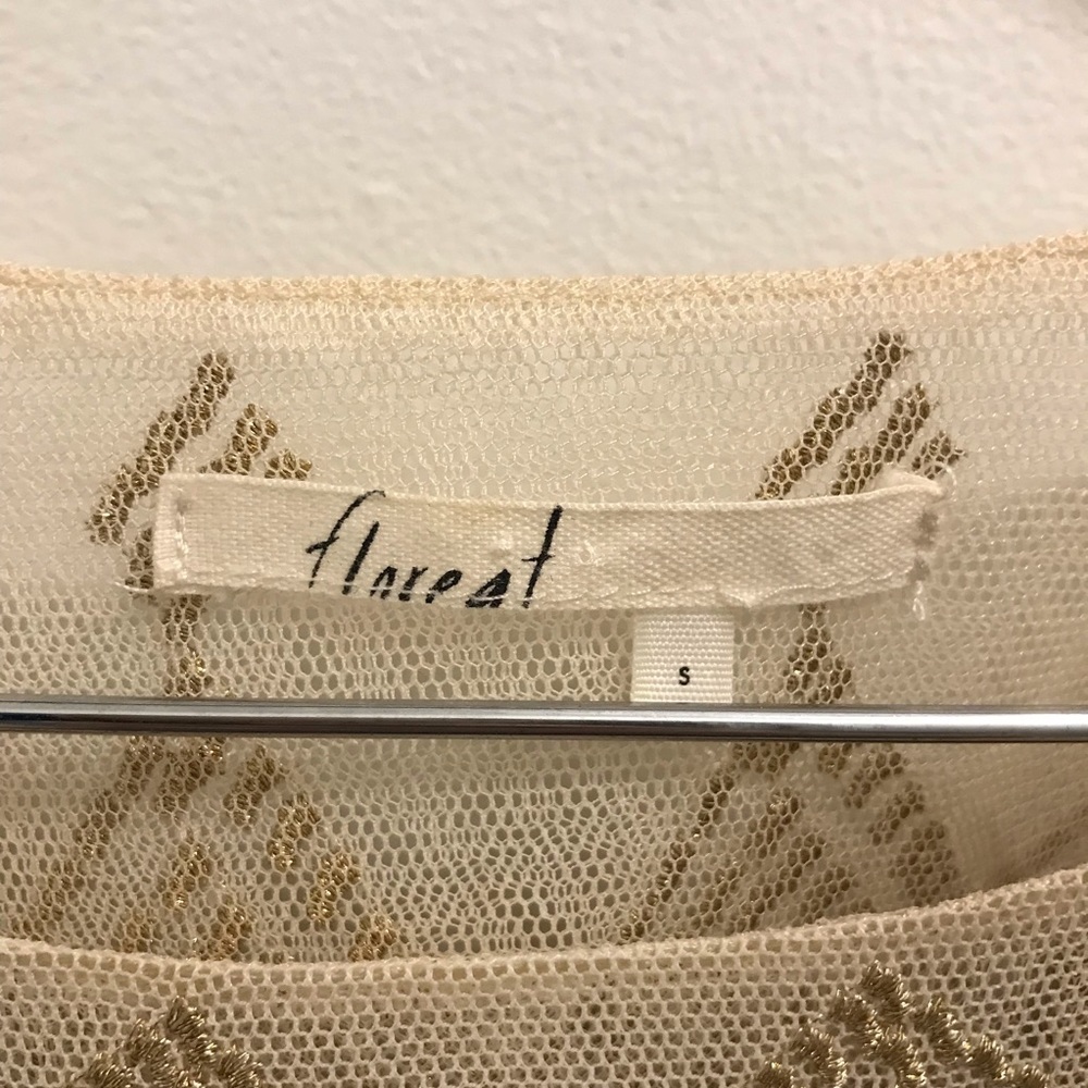Anthropologie Floreat Gold Stream Sequin Tank small Swing Top sequins embroidery - Picture 10 of 13